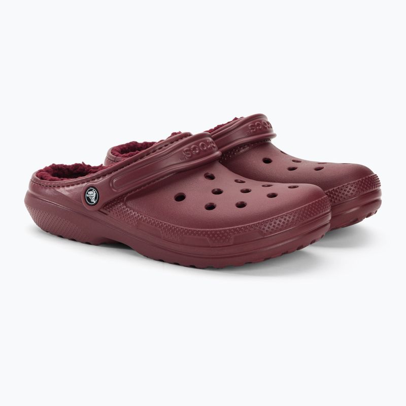 Crocs Classic Lined Clog джапанки bordeaux 5