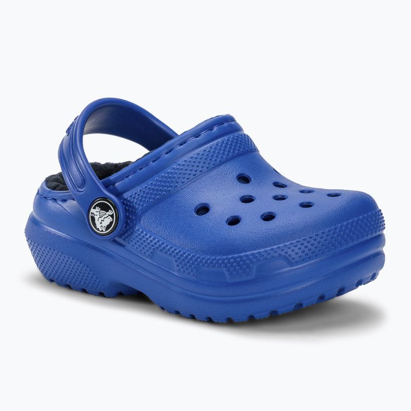 Детски джапанки Crocs Classic Lined blue bolt 2