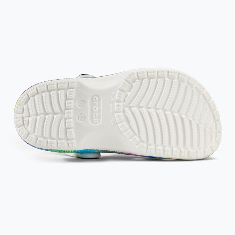 Детски чехли Crocs Classic Spray Dye white/multi 5