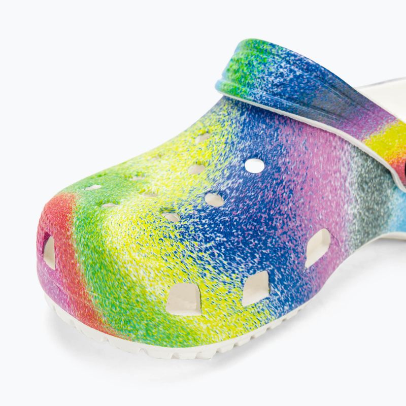 Детски чехли Crocs Classic Spray Dye white/multi 8