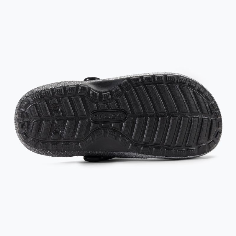 Crocs Classic Glitter Lined Clog black/silver джапанки 6