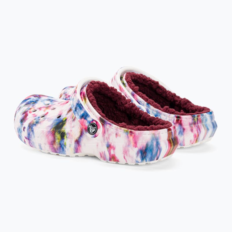 Дамски джапанки Crocs Classic Lined Tie Dye Clog bordeaux/multi 4