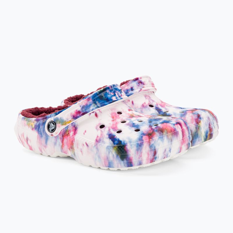 Дамски джапанки Crocs Classic Lined Tie Dye Clog bordeaux/multi 5