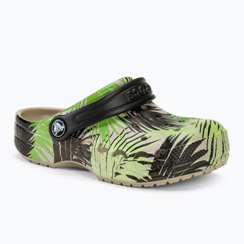 Младежки джапанки Crocs Baya Seasonal Printed Clog cobblestone/tropical 2