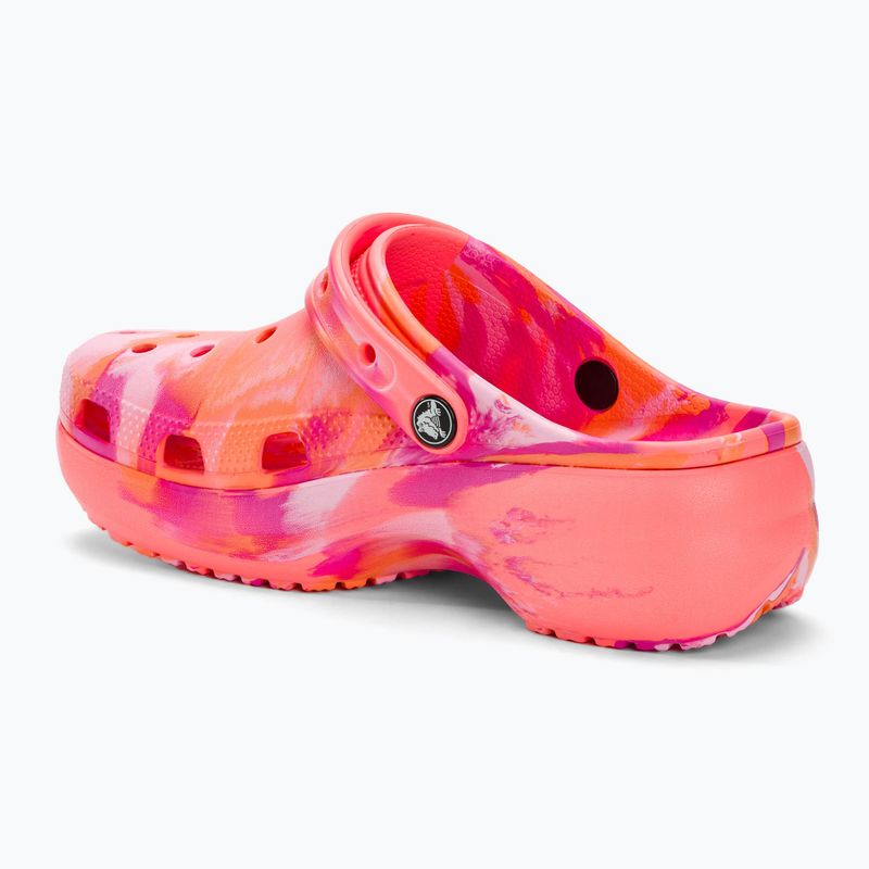 Дамски чехли Crocs Classic Platform Marbled guava/multi 4