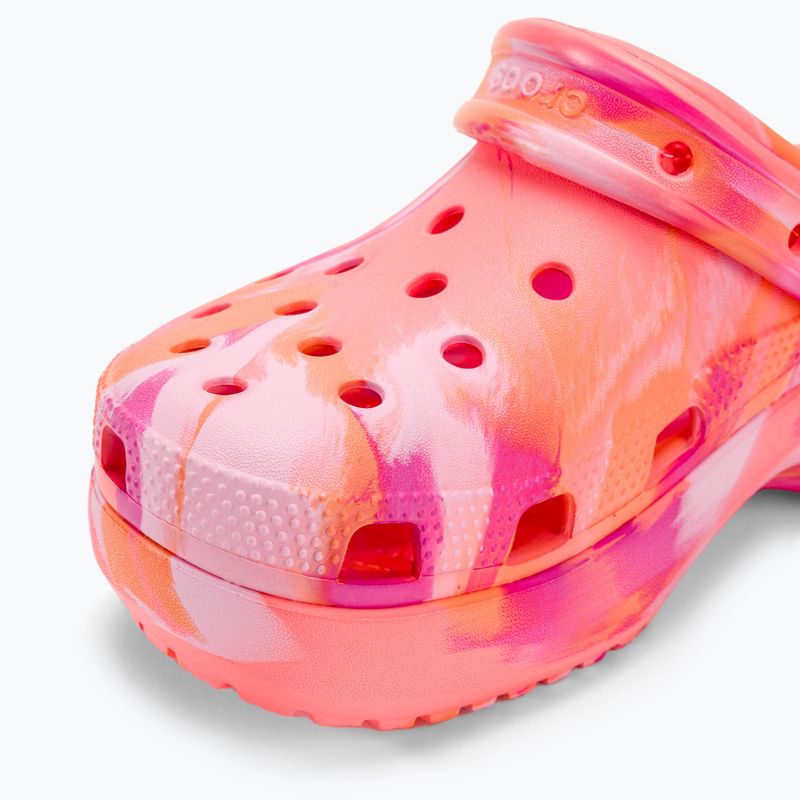 Дамски чехли Crocs Classic Platform Marbled guava/multi 8