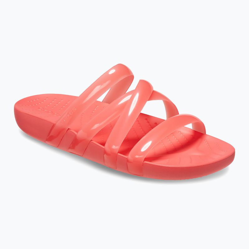 Дамски джапанки Crocs Splash Glossy Strappy neon watermelon 8