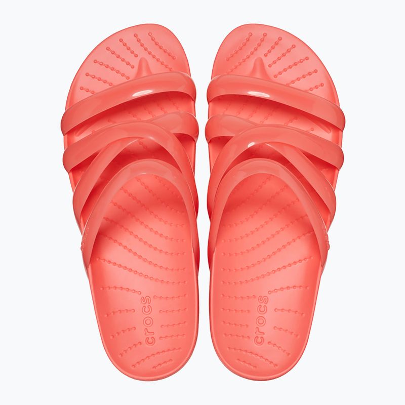 Дамски джапанки Crocs Splash Glossy Strappy neon watermelon 12
