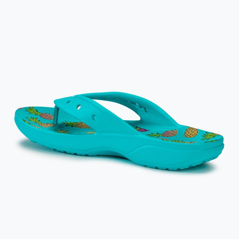 Дамски джапанки Crocs Baya II Graphic Flip digital aqua/multi 3