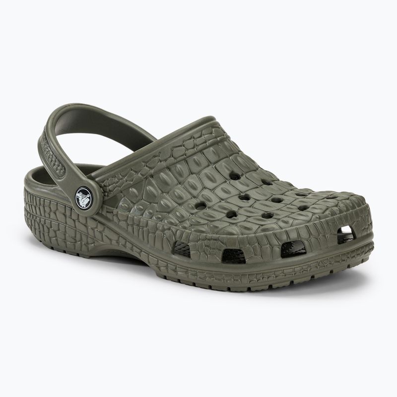 Чехли Crocs Classic Crocskin dusty olive 2