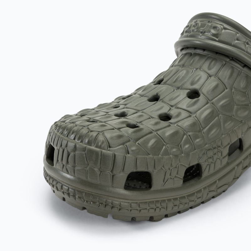 Чехли Crocs Classic Crocskin dusty olive 8