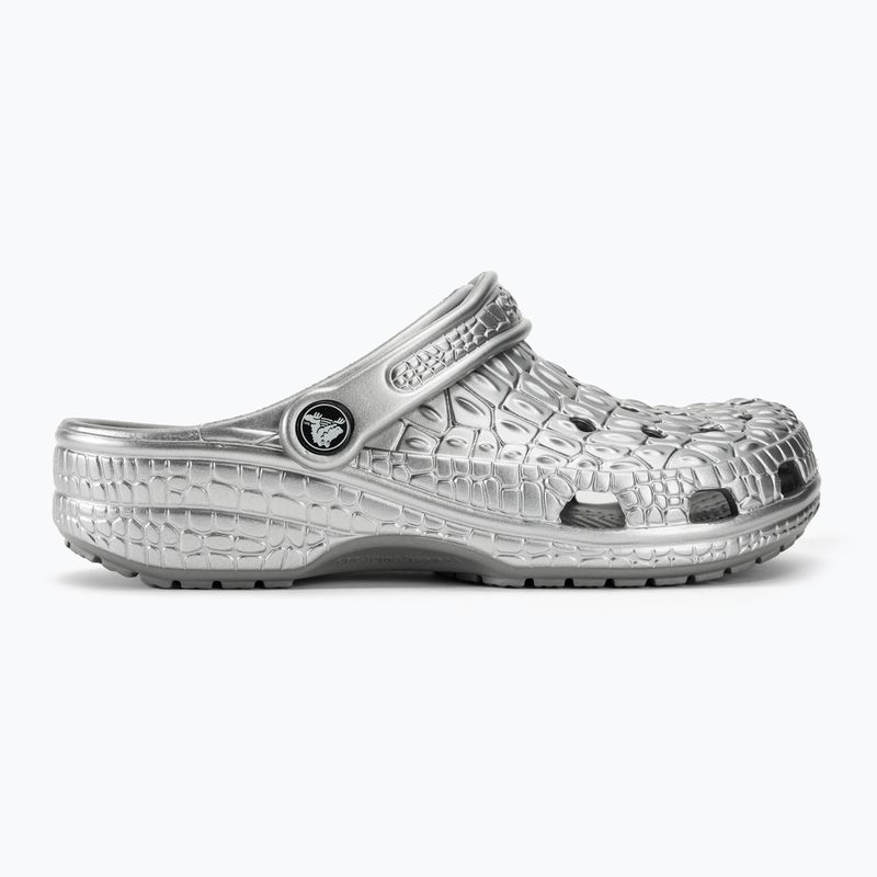 Чехли Crocs Classic Metallic Crocskin silver 3