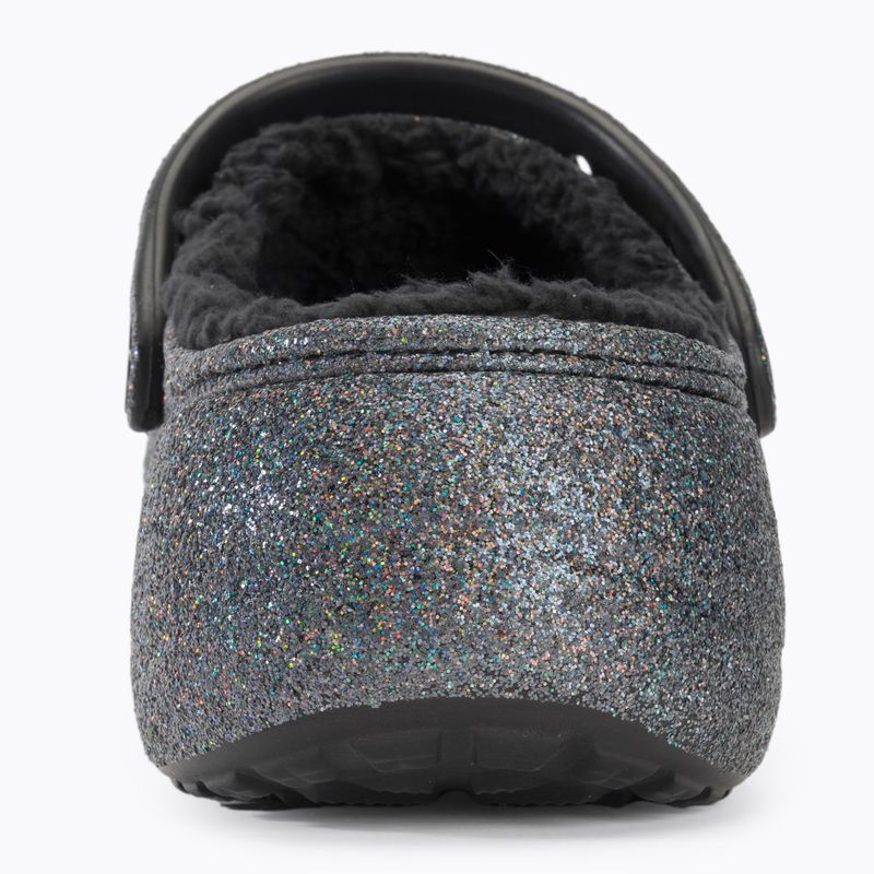 Дамски джапанки Crocs Baya Platform Lined Glitter Clog black giltter 7