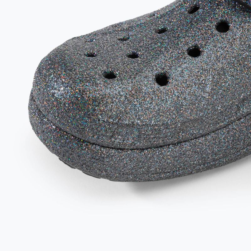 Дамски джапанки Crocs Baya Platform Lined Glitter Clog black giltter 8