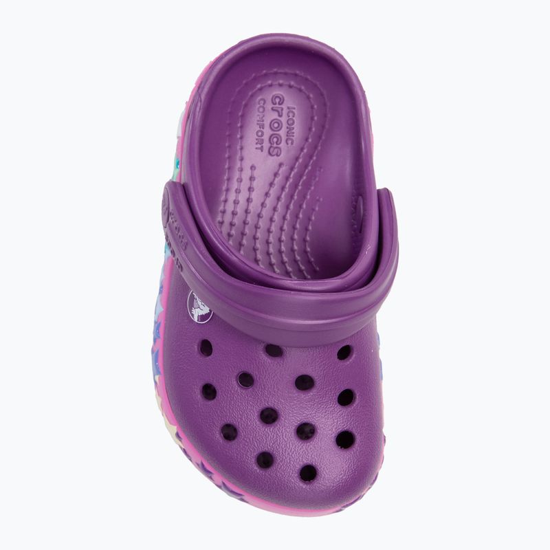 Детски джапанки Crocs Crocband Lights Clog Toddler аметист 6