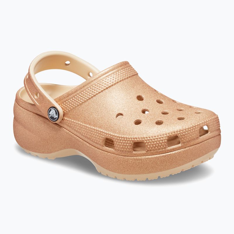 Дамски джапанки Crocs Classic Platform Glitter shitake 9