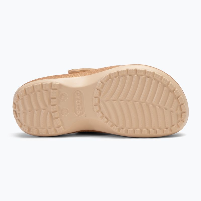 Дамски джапанки Crocs Classic Platform Glitter shitake 5
