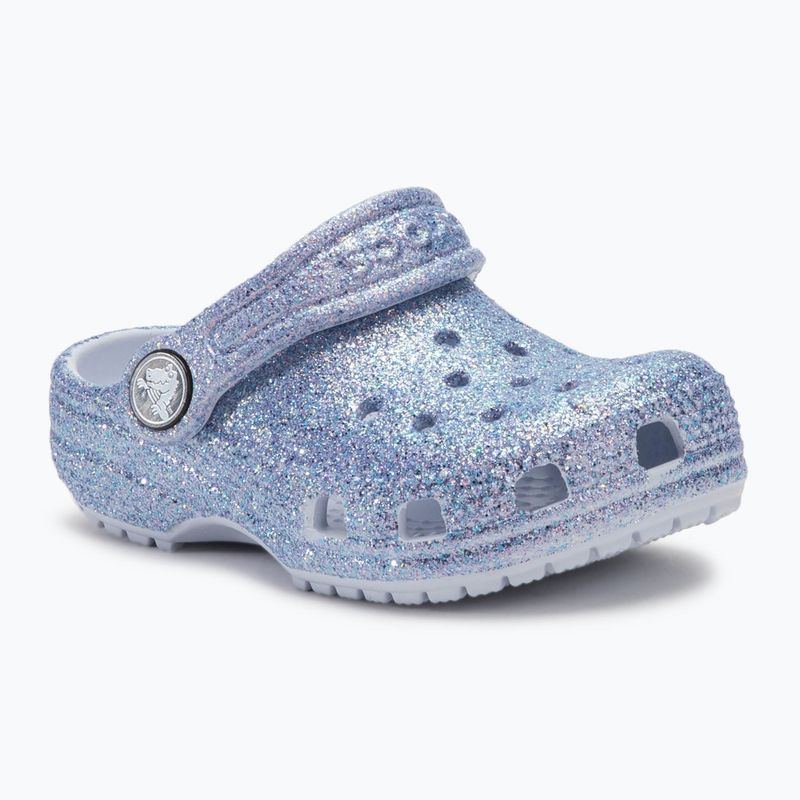 Джапанки Crocs Classic Glitter Clog Toddler  frosted glitter