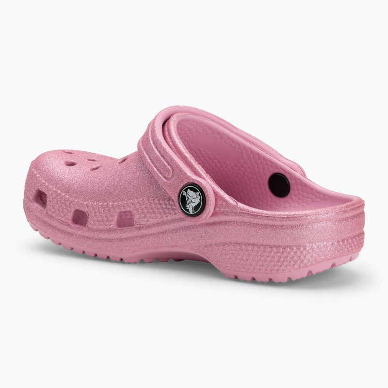 Crocs Classic Glitter Clog Toddler джапанки розов туид с блясък 4