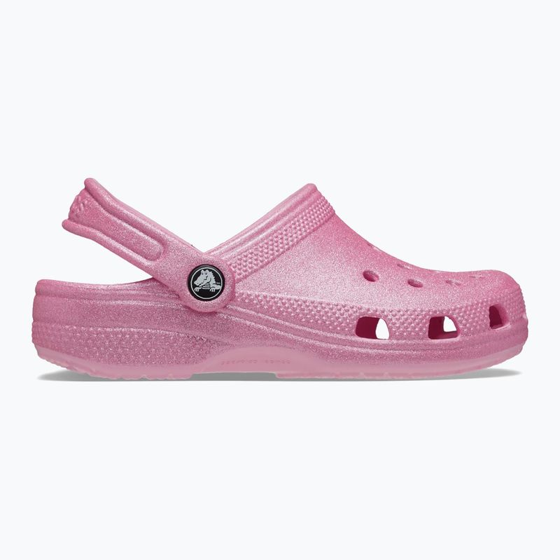 Crocs Classic Glitter Clog Детски джапанки розов туид с блясък 2