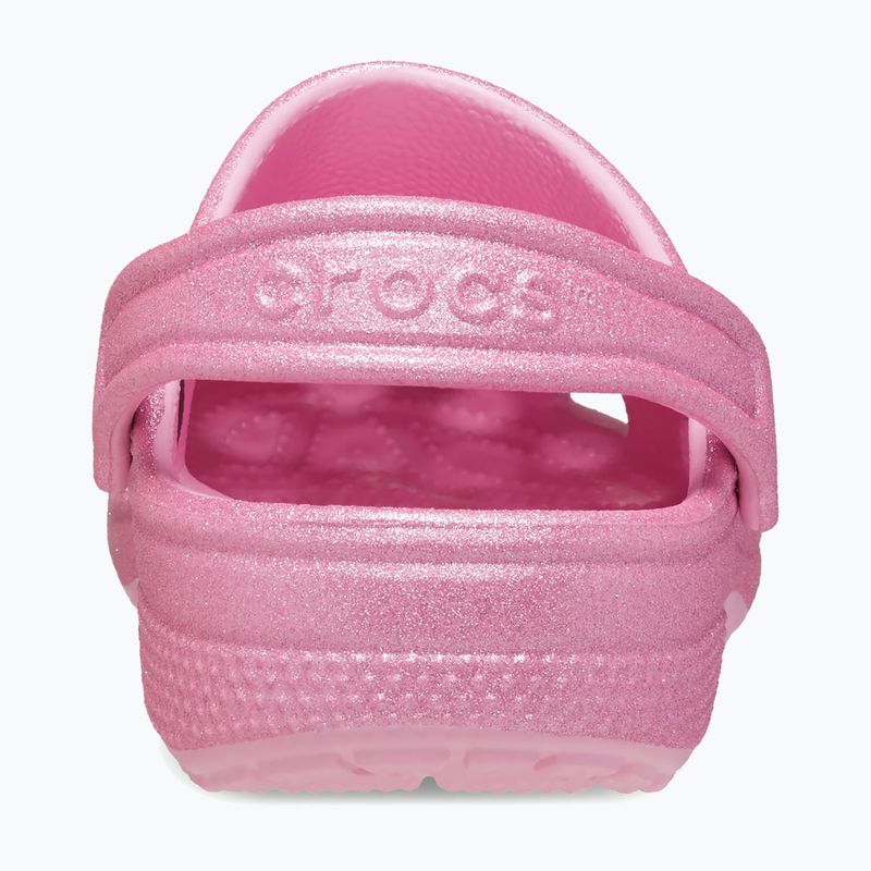 Crocs Classic Glitter Clog Детски джапанки розов туид с блясък 3