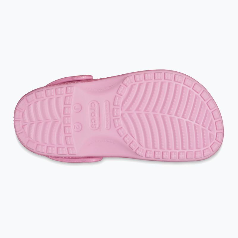 Crocs Classic Glitter Clog Детски джапанки розов туид с блясък 5