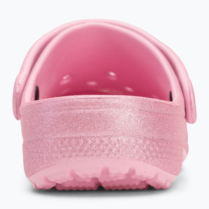 Crocs Classic Glitter Clog Детски джапанки розов туид с блясък 7