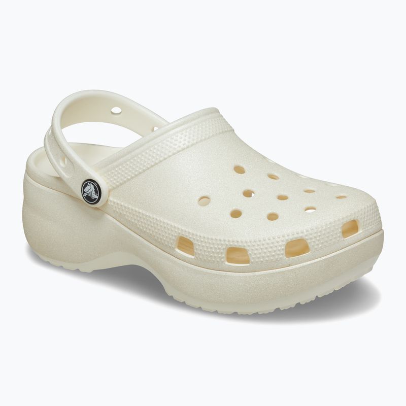 Дамски джапанки Crocs Classic Platform Glitter chalk 9