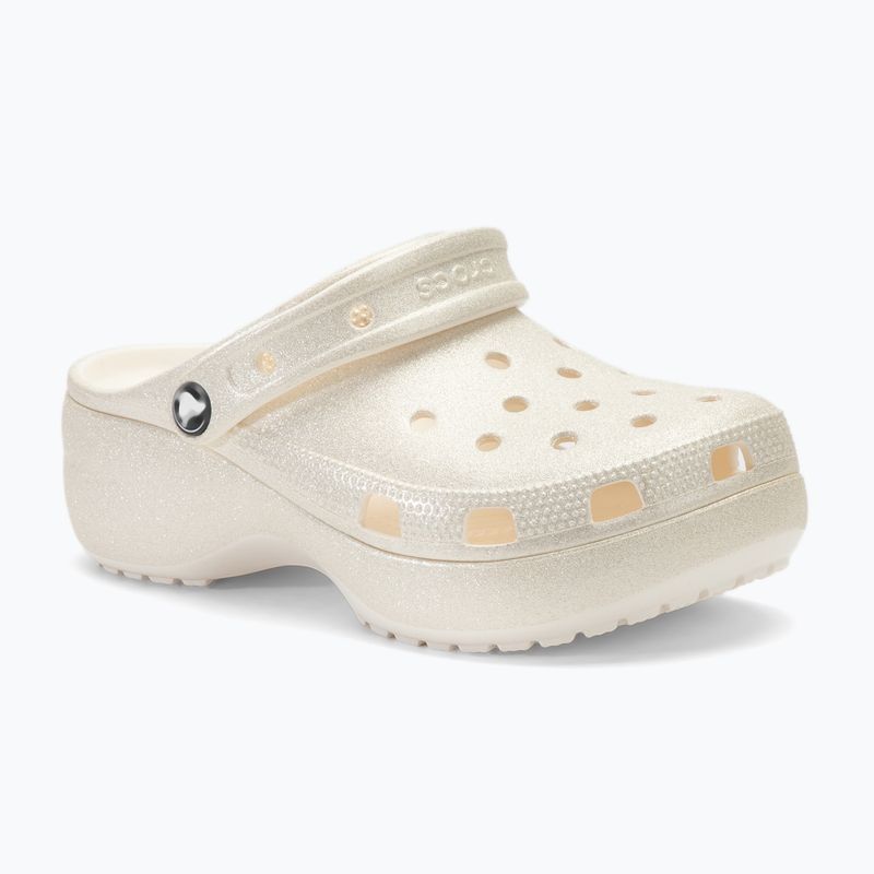 Дамски джапанки Crocs Classic Platform Glitter chalk