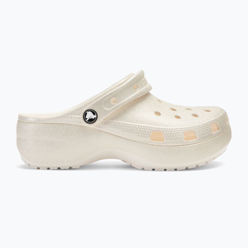 Дамски джапанки Crocs Classic Platform Glitter chalk 3