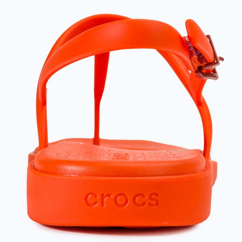 Дамски сандали Crocs Miami Thong Flip lava 6