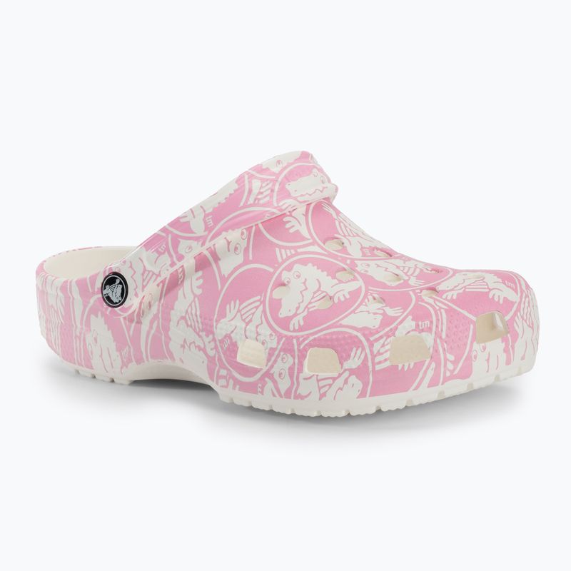 Джапанки Crocs Classic Duke Print Clogs pink tweed