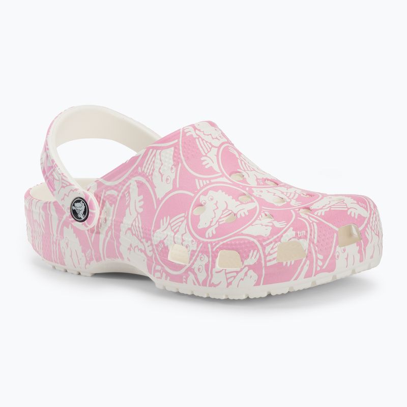 Джапанки Crocs Classic Duke Print Clogs pink tweed 2