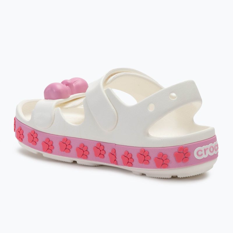 Детски сандали Crocs Crocband Cruiser Pet Kids white/pink tweed 3