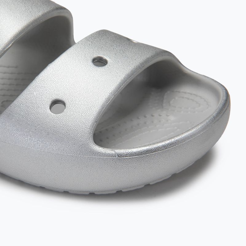 Джапанки Crocs Classic Metallic Sandal V2 silver 7