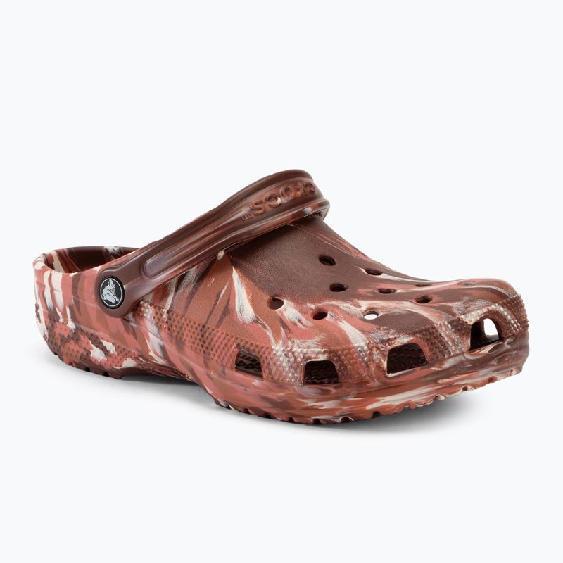 Джапанки Crocs Classic Marbled Clog dark clay/multi