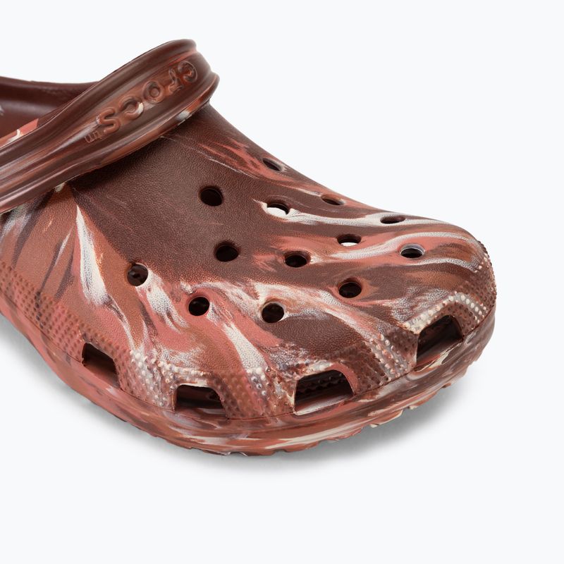 Джапанки Crocs Classic Marbled Clog dark clay/multi 8