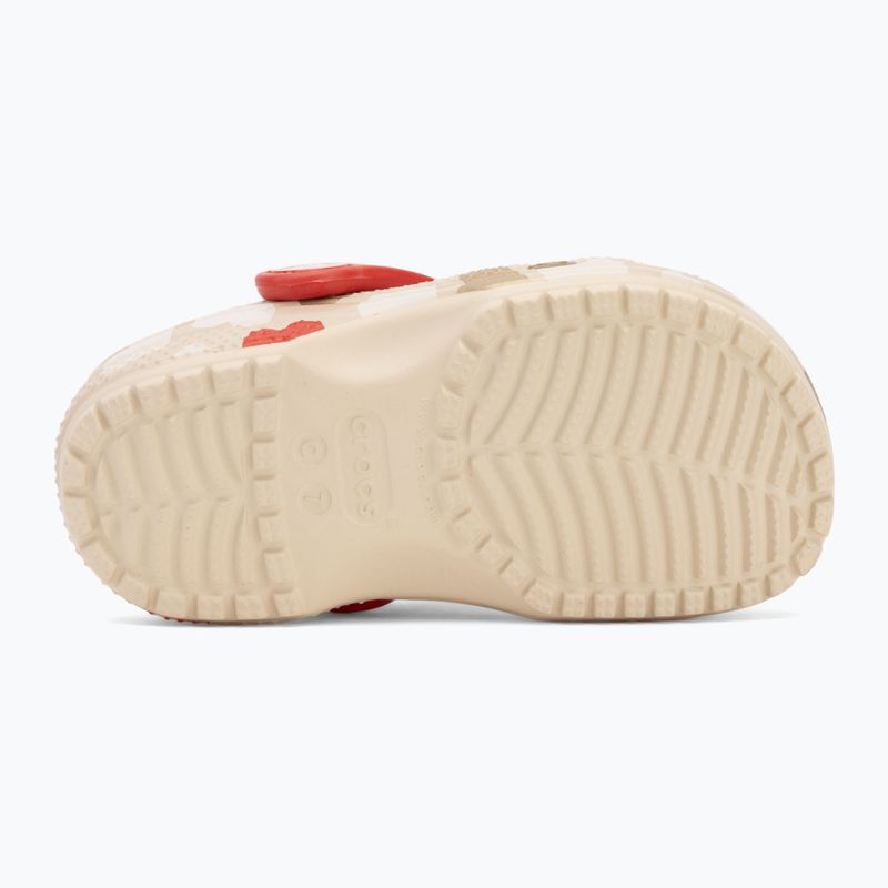 Детски джапанки Crocs Classic Heart Print Clog sandstone 5