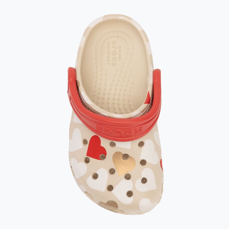 Детски джапанки Crocs Classic Heart Print Clog sandstone 6