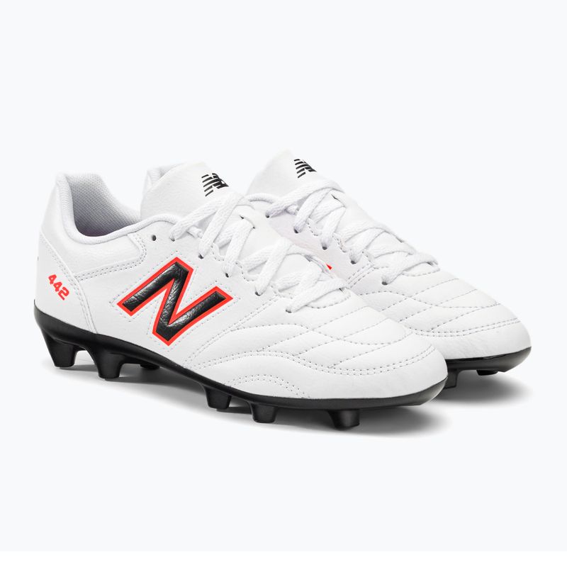 New Balance 442 V2 Academy FG детски футболни обувки бели JS43FWD2.M.035 4