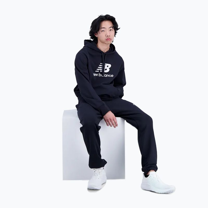 Мъжки суитшърт за тренировки New Balance Essentials Stacked Logo French Terry Hoodie black MT31537BK 7