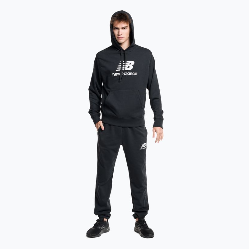 Мъжки суитшърт за тренировки New Balance Essentials Stacked Logo French Terry Hoodie black MT31537BK 4