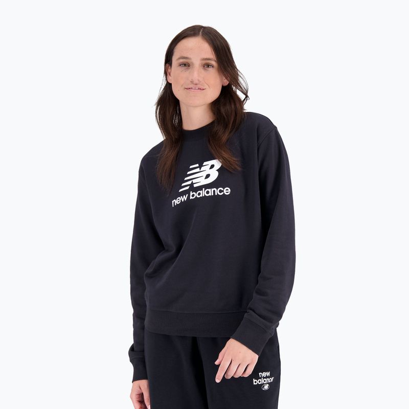 Суитшърт за тренировки за жени New Balance Essentials Stacked Logo French Terry Hoodie black NBWT31533