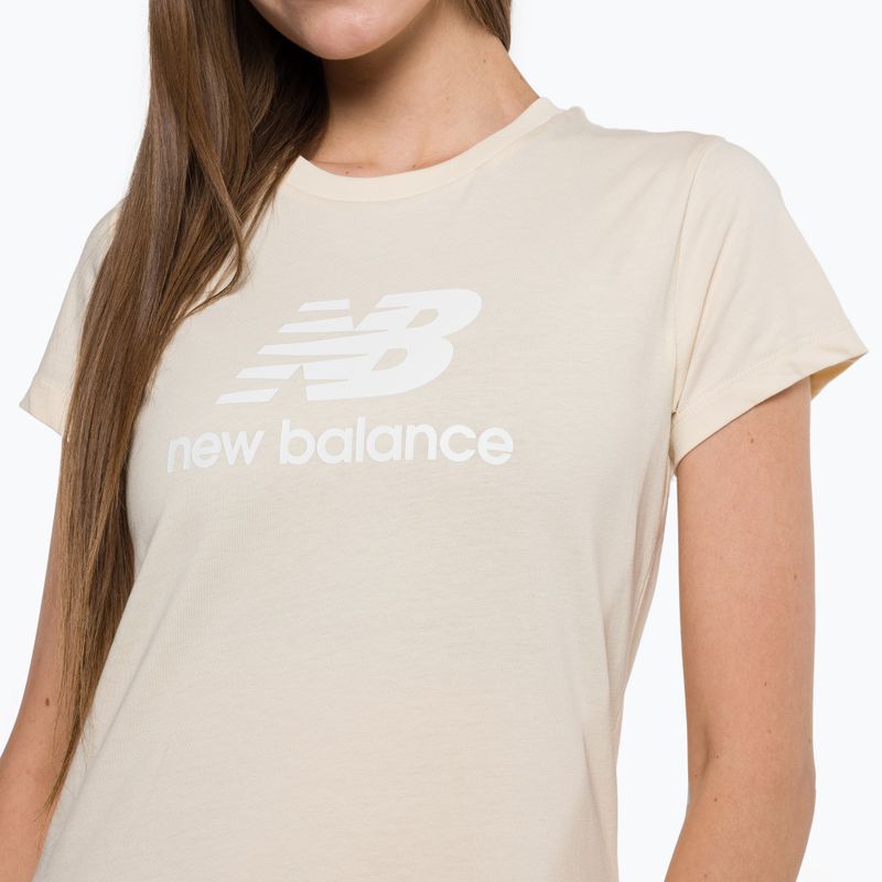 Дамски тениски New Balance Essentials Stacked Logo Co бежови NBWT31546 4