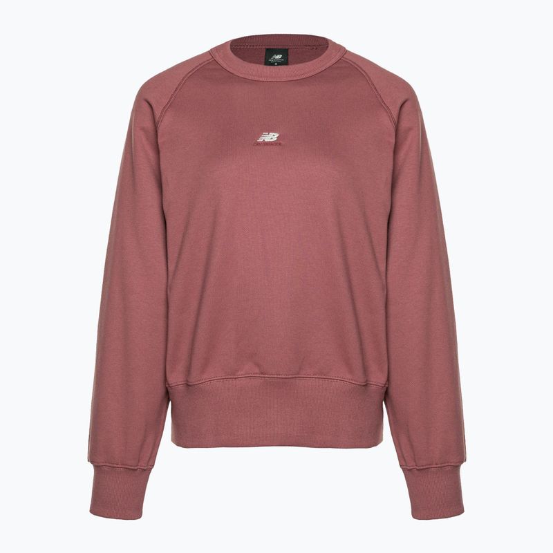 Дамски суитшърт за тренировки New Balance Athletics Remastered French Terry Crewneck red WT31500WAD 5