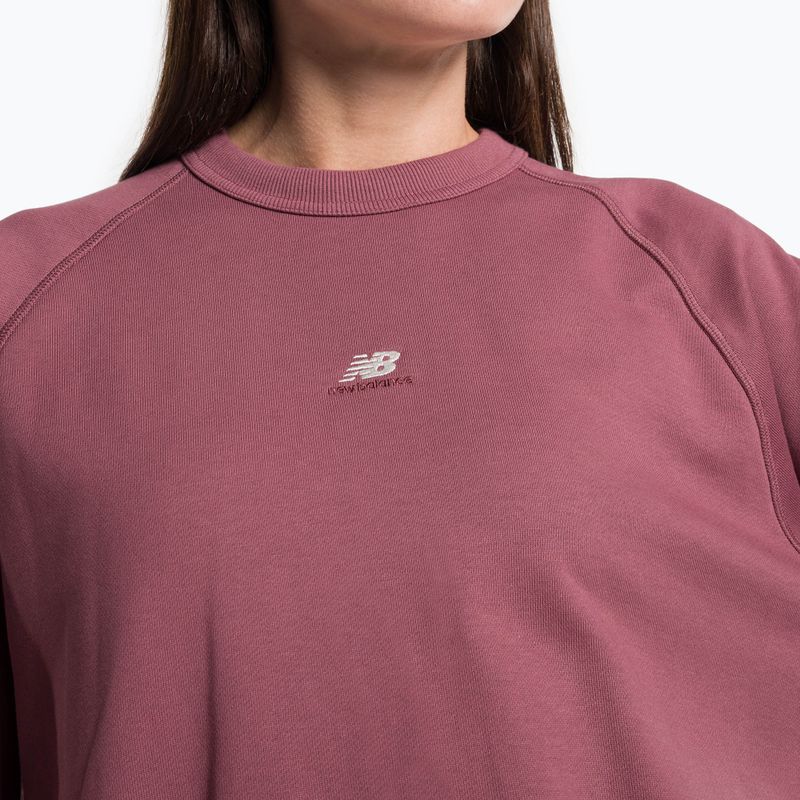 Дамски суитшърт за тренировки New Balance Athletics Remastered French Terry Crewneck red WT31500WAD 4