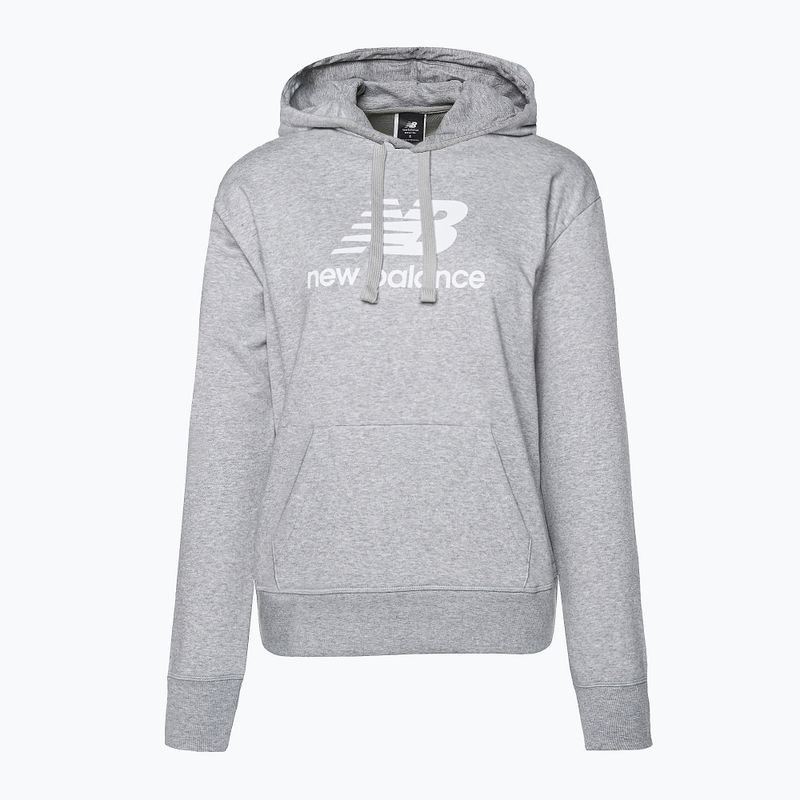 Суитшърт за тренировки за жени New Balance Essentials Stacked Logo French Terry Hoodie сив NBWT31533 5