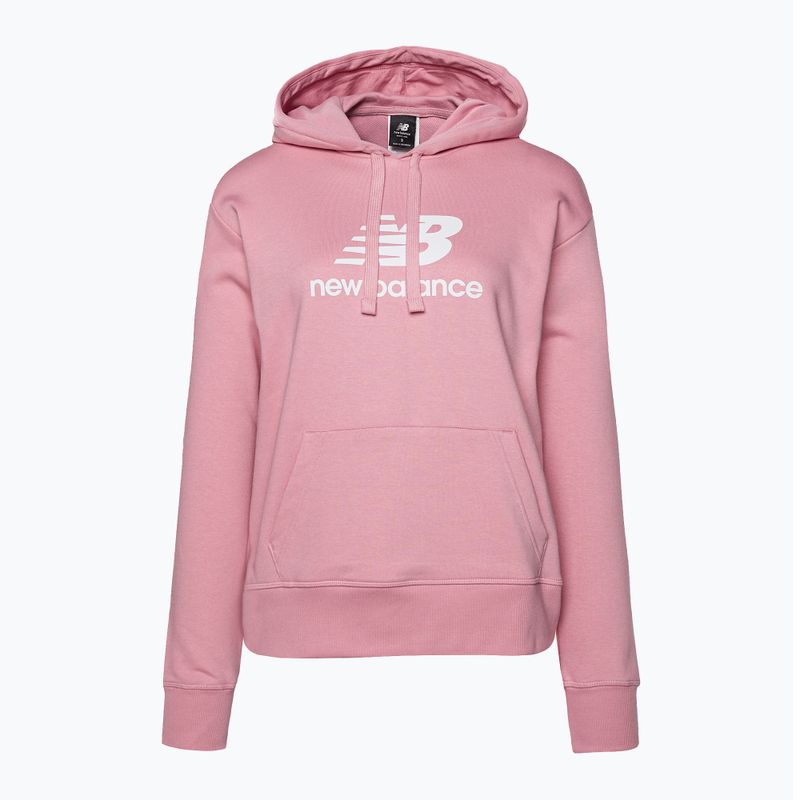 Суитшърт за тренировки за жени New Balance Essentials Stacked Logo French Terry Hoodie pink WT31533HAO 5