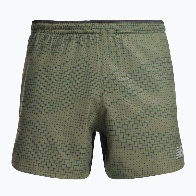Мъжки къси панталони за бягане New Balance Printed Impact Run 5" Green MS21269DON 7