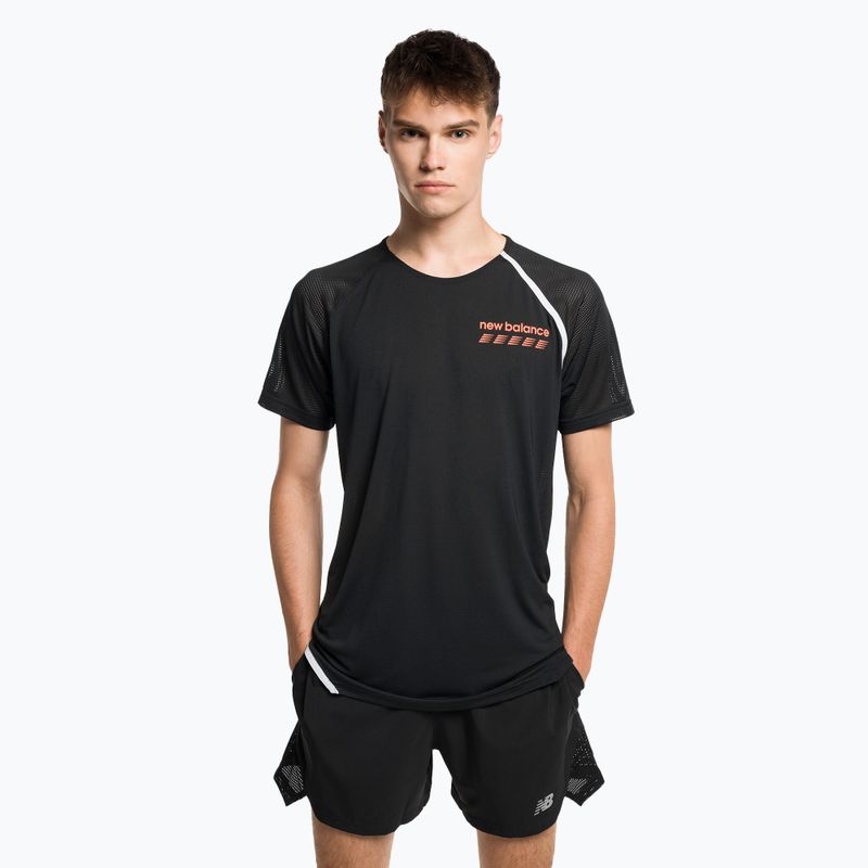 Мъжка тениска за бягане New Balance Top Accelerate Pacer black MT31241BK